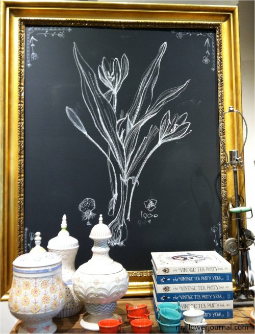 How to do Anthropologie inspired flower chalk art-myflowerjournal