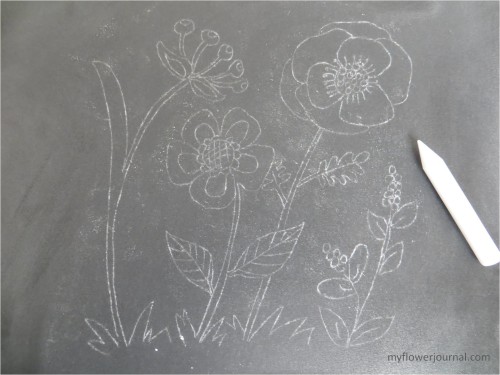 How to do Anthropology inspired chalk art-transfered design-myflowerjournal