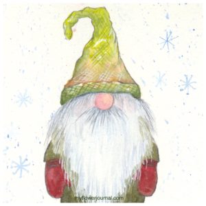 Paint a watercolor gnome in a few easy steps from myflowerjournal.com
