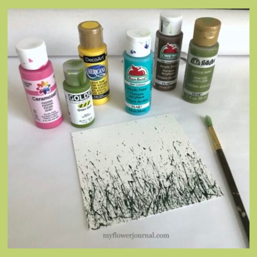 Paints I use for splatterd paint flower art