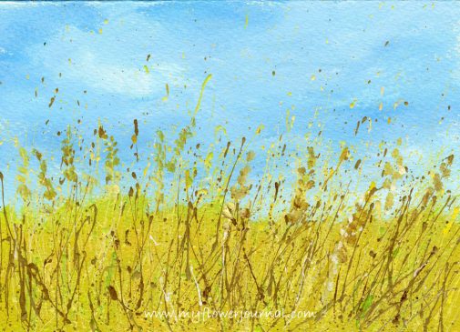 Splattered-Paint-Flower-Art-Ideas-Wheat-Field-myflowerjournal.com_