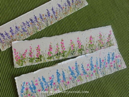 Make Splattered Paint Flower Art gift tags-myflowerjournal.com