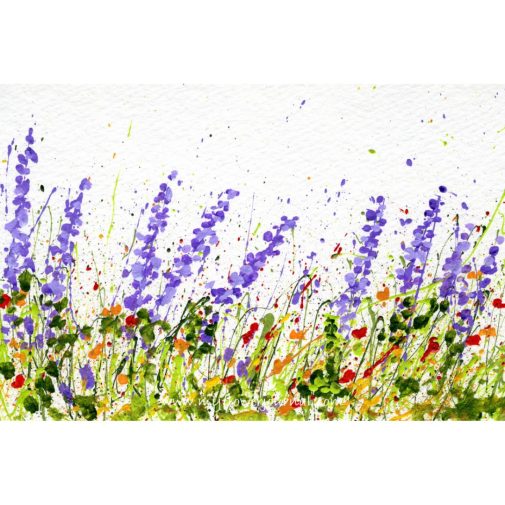 Tips for Splattered Paint Flower Art watercolor postcard