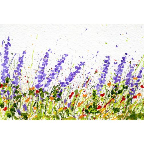 Ideas for Splattered Paint Flower Art postcards-myflowerjournal.com Tips for Splattered Paint Flower Art watercolor postcard