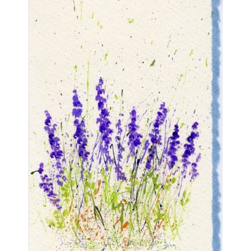 Tips for Splattered Paint Lavender Flowers Card