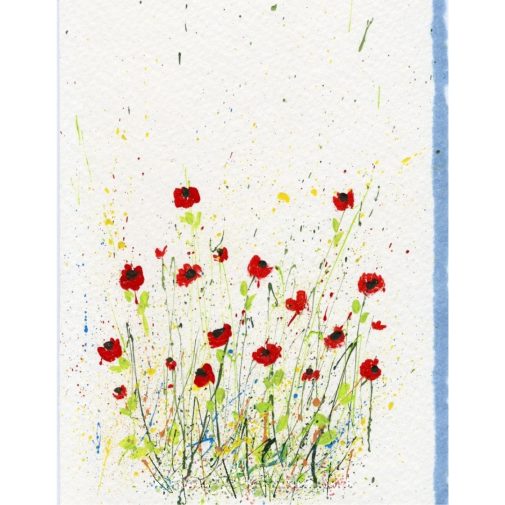 Ideas for Splattered Paint Poppy Flowers Card-myflowerjournal.om Splattered Paint Poppy Flowers Card