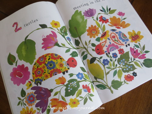 Kim Parker counting book for children with watercolor flowerws-myflowerjournal.com