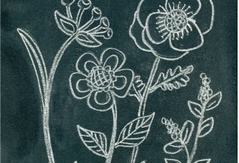 Anthropologie Inspired Flower Chalk Art