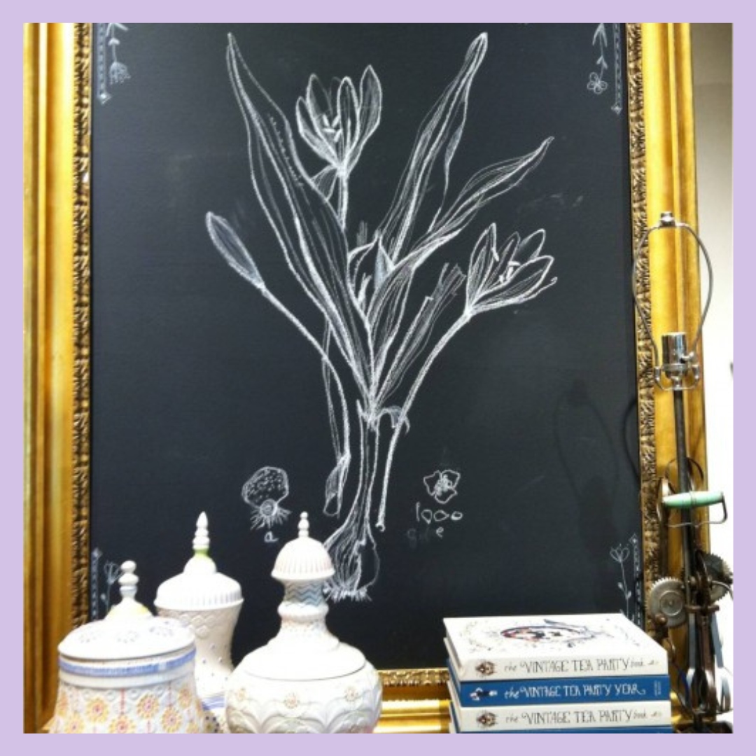 Anthropologie Inspired Flower Chalk Art My Flower Journal