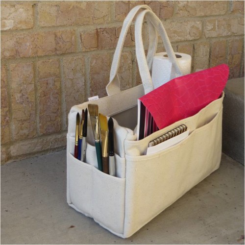 Canvas Rigger bag from Harbor Freight can store so many things. A great buy for $15.I use mine to take my art supplies to class.-myflowerjournal.com Canvas Rigger bag from Harbor Freight can store so many things. A great buy for $15.I use mine to take my art supplies to class.-myflowerjournal.com