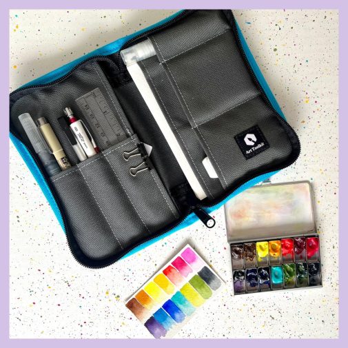 I love my Art Toolkit pouch and palette to store my Daniel Smith watercolors for painting on the go.