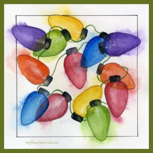 Create Watercolor Christmas Lights That Glow-myflowerjournal.com Create Watercolor Christmas Lights That Glow