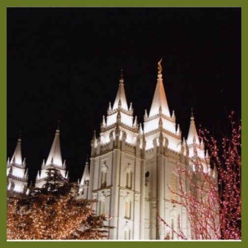 Christmas lights at Temple Square in Salt Lake City, Utah