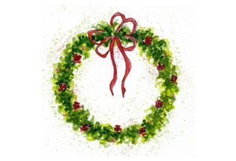 How To Paint A Watercolor Christmas Wreath