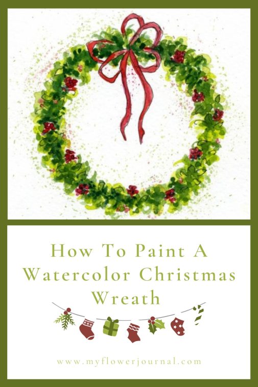 How To Paint A Watercolor Christmas Wreath