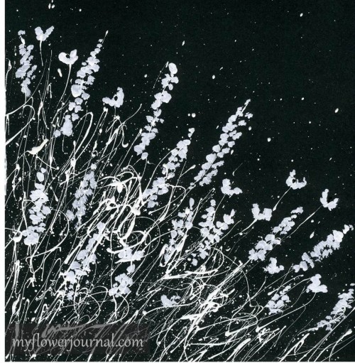 Simple Black and White Splatter Paint Idea-myflowerjournal.com