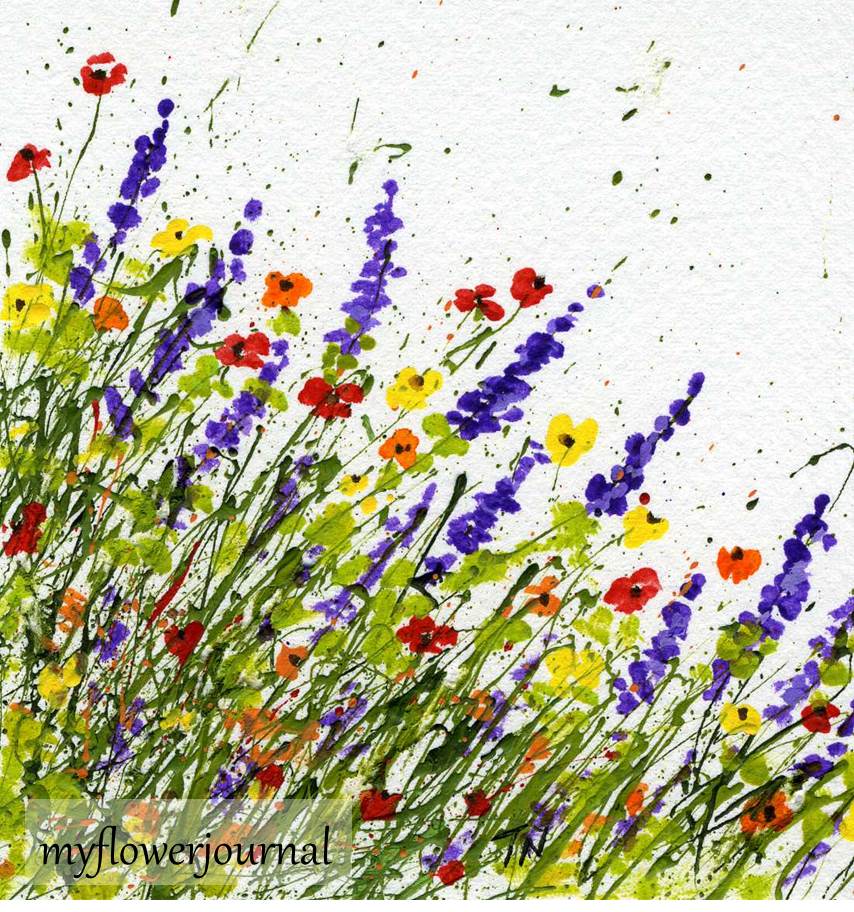 FAQ to Create Splattered Paint Flower Art - My Flower Journal