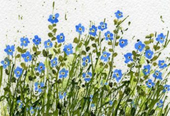 Forget-Me-Not Flower Art and Quote