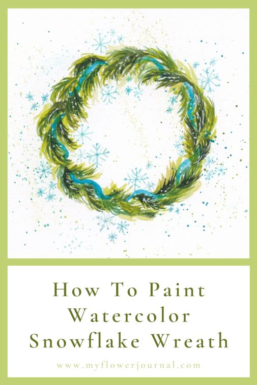 How To Paint A Watercolor Snowflake Wreath