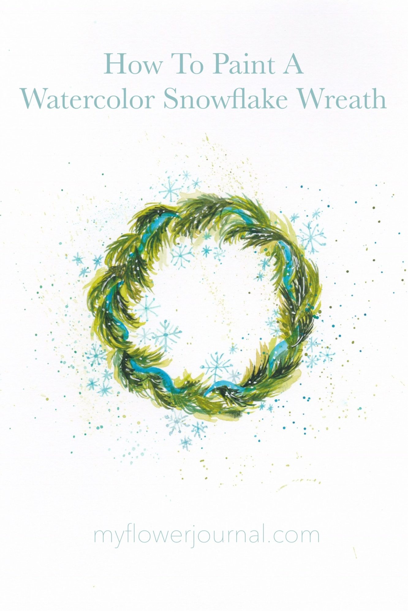 How to paint a watercolor wreath-photo tutorial by myflowerjournal.com