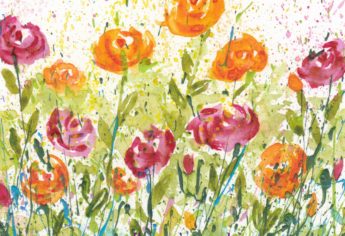Using Flower Photos for Splattered Paint Art Inspiration