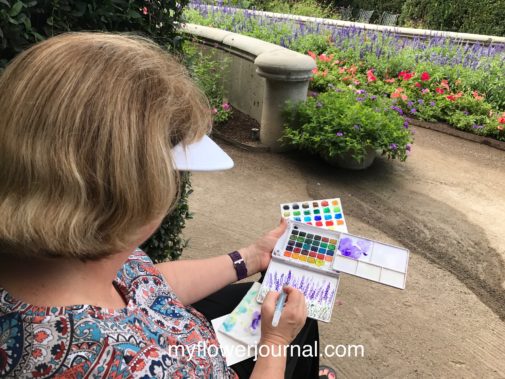 Plein air painting in the garden can be such a pleasant experience. Here are my tips and ideas for a succssful day plein air painting in the garden. myflowerjournal.com