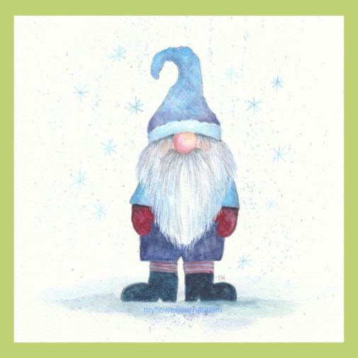 A watercolor gnome by Tammy Northrup