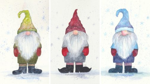 Paint a watercolor gnome in a few easy steps