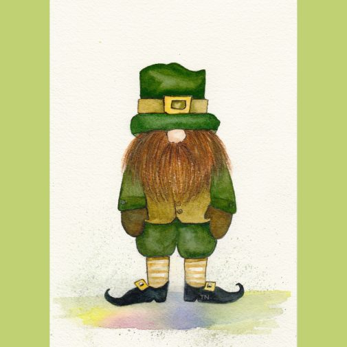 Follow my tutorial to Paint A Watercolor Leprechaun In A Few Easy Steps