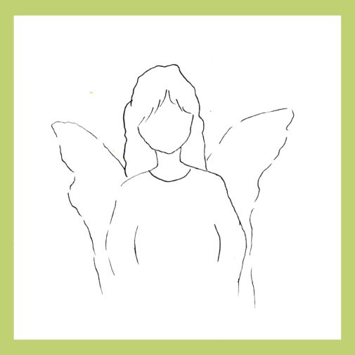 Pencil sketch for my angel in watercolor