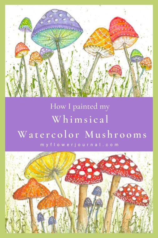 How I painted my whimsical watercolor mushrooms