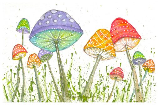 I recently took an online art class that helped me learn how to paint watercolor mushrooms. I love how fun and colorful they are. myflowerjournal.com