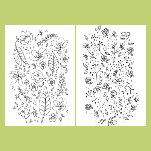 My botanical line drawings and doodles inspired by Peggy Dean's book