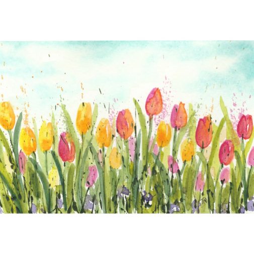 Look at this easy watercolor tulip tutorial from myflowerjournal.com