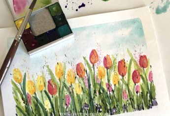 Easy Watercolor Tulip Tutorial