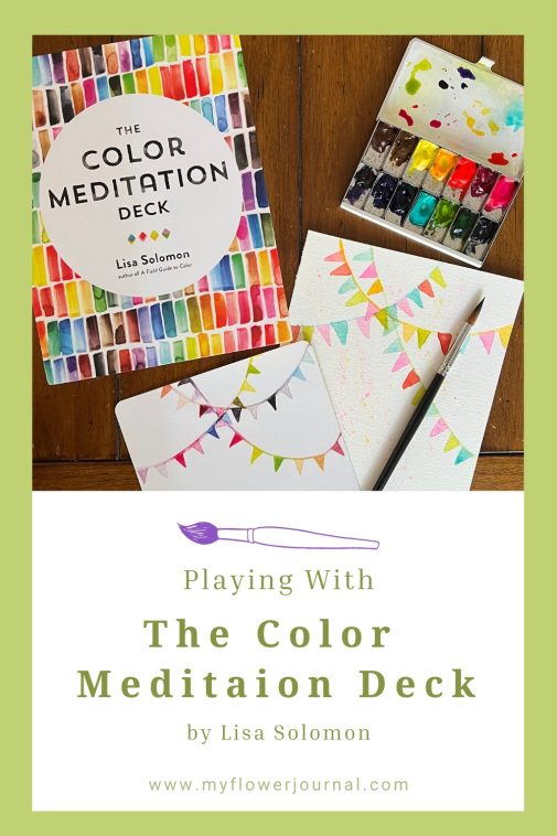 Do you want a wonderful way to fill your world with color and have a soothing calming experience? The Color Meditation Deck by Lisa Solomn is a wonderful way to relax and play with your watercolors or other art supplies. I have used mine over and over when I want to paint, but don’t know what I want to paint. It’s enjoyable to play with the colors and create art without having high expectations for a finished product. The joy is in the process and experience.
What’s included:
The Color Meditation Deck comes inside a nice sturdy box with a lid that easily opens and stays secure when shut with a magnet. When you open it you will find a small book written by Lisa Solomon with an introduction to color meditation, a crash course in color theory, recommended supplies and how to use the deck. There are 52 5x5 inch color mediation cards in the deck with an example of color exercise you can do on the front and a short explanation on the back.
How to use the deck
It’s easy to get started. Just choose a card, follow the pattern on the front and start painting. If you want more ideas read the suggestions on the back. I tend to enjoy the experience more if I don’t overthink it. It works best for me if I am spontaneous. It is very calming to “get in the zone” and just paint for fun. Some of the exercises have produced something I really like, others aren’t anything special to look at, but it was still enjoyable to experiment and create something.
Parameter cards
If you want a different challenge take a look at one of the parameter cards. These cards give some guidelines to follow like using a limited palette or choosing warm colors. The ideas are endless when you combine different parameters to different color meditation color cards.
Group activity
I plan to invite some friends who enjoy doing art to join me for an afternoon of color meditation. I think doing it with others would be a fun way to share a creative experience and see how each person uses different cards for inspiration. The Color Meditation Deck could also be used as a warm up activity in an art class.
Color mediation for children
I took my color meditation deck with me when we went to visit my daughter and her family. My two grandchildren and my daughter and I had fun creating together. It was a great activity to do with children! Children are naturally creative and love to play with color without worrying about the finished product. I was impressed with the art they created. You can read more about my experience of doing The Color Meditation Deck with my grandkids on my other website readaloudgrandma.com.
Lisa Solomon
Lisa Solomon is the author of A Field Guide To Color and Crayola A Visual Biography of the World’s Most Famous Crayon. Lisa has been an educator for almost 20 years. She has a variety of classes on CreativeBug including one called: Color Meditation Daily Practice. I took this class and enjoyed it so much I bought the Color Meditation Deck.